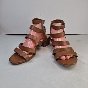 Circus By Sam Edelman Gladiator Sandals Womens Size 11W Faux Leather Brown